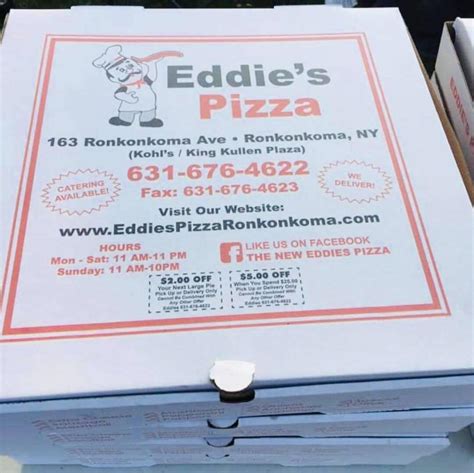eddie's pizza ronkonkoma  orSee more of Eddie’s Pizza Ronkonkoma on Facebook